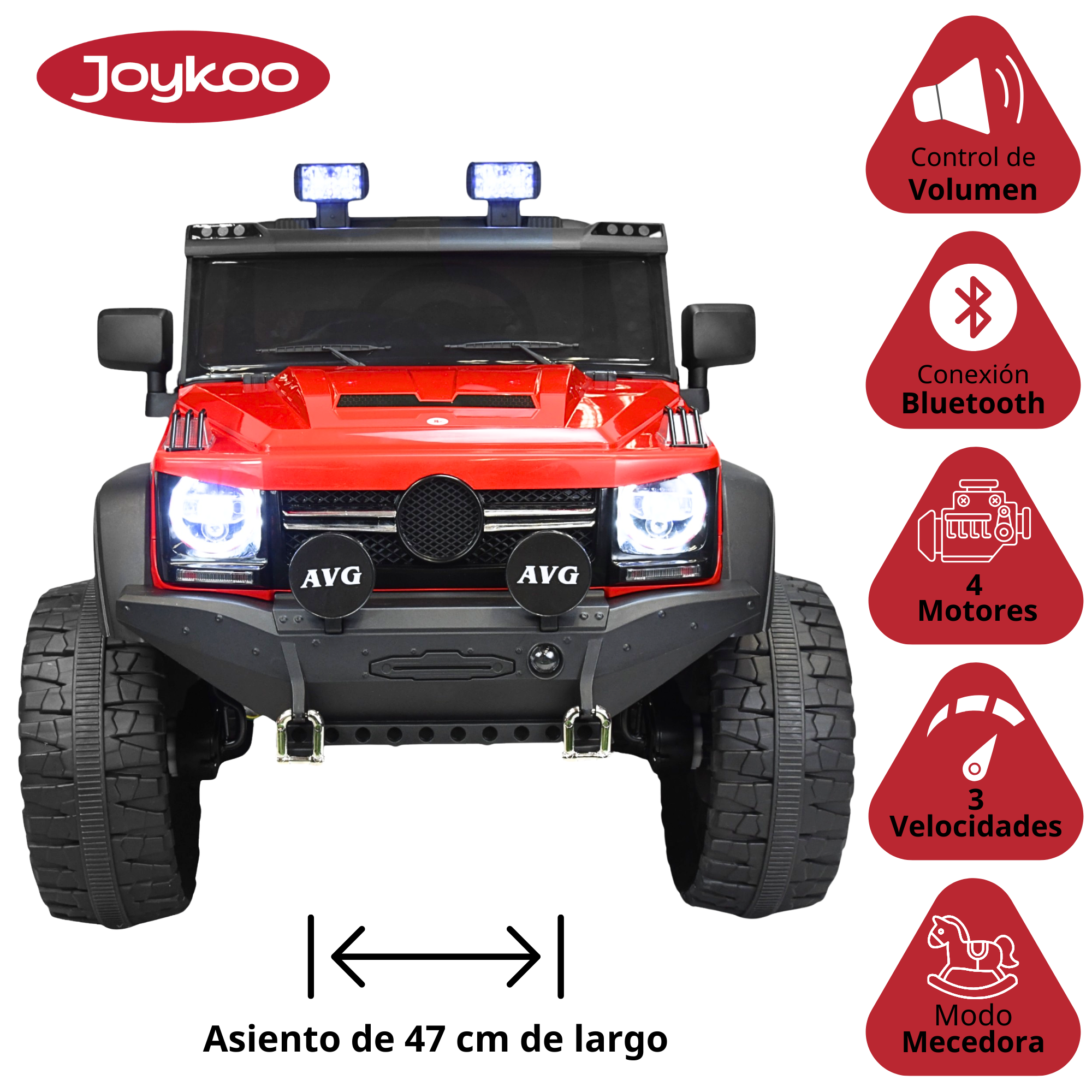 Foto 4 pulgar | Montable Eléctrico Camioneta 4x4 Para Niños Luz Sonido Bluetooth Control Remoto 12v