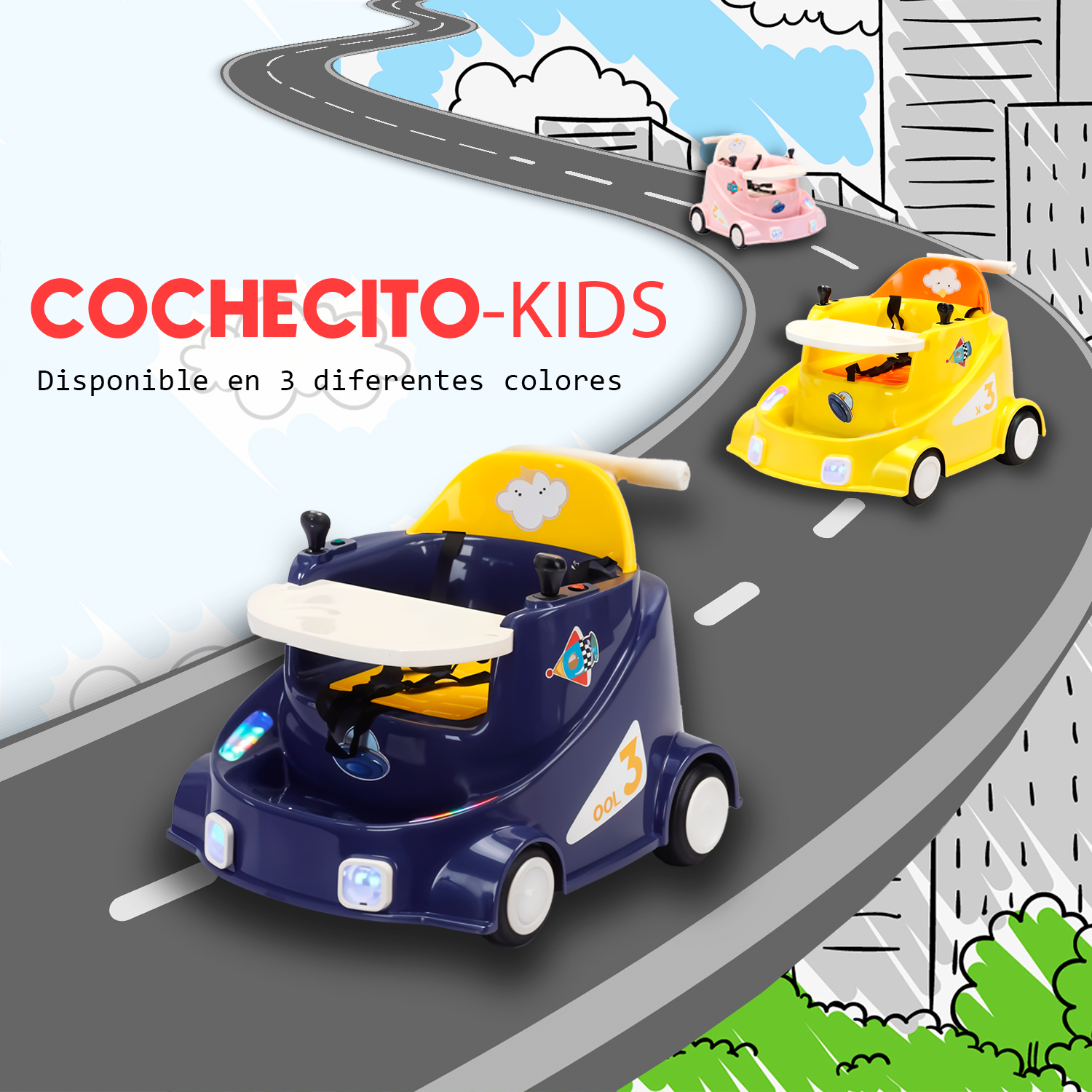 Foto 5 pulgar | Cochecito Eléctrico Komfort Para Bebés 2 En 1
