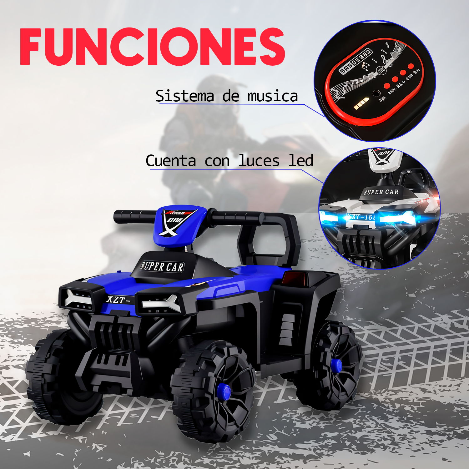 Foto 3 pulgar | Mini Cuatrimoto Infantil Eléctrica Komfort Con Luces Y Sonidos