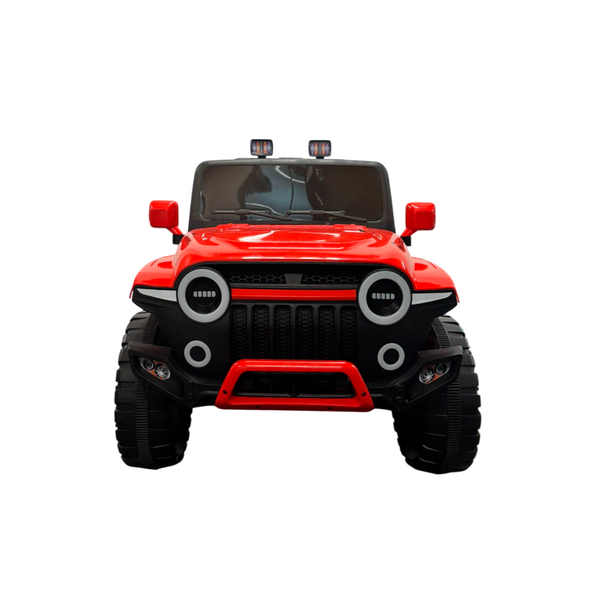 Carro Eléctrico Tipo Jeep Montable Bluelander Rojo Con Luz Led Y Control Remoto