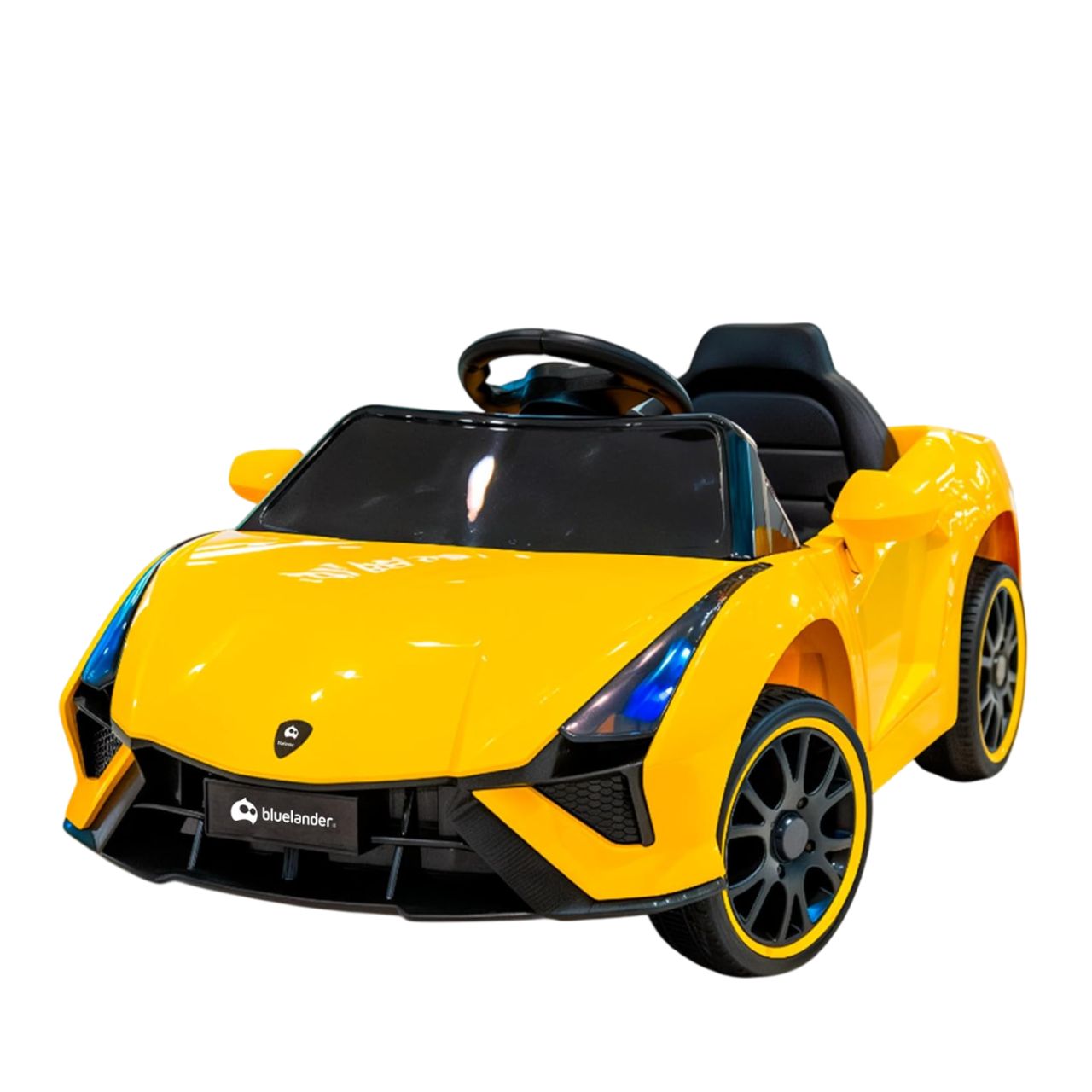Foto 2 pulgar | Carro Eléctrico Tipo Lamborghini Bluelander Amarillo Con Control Remoto