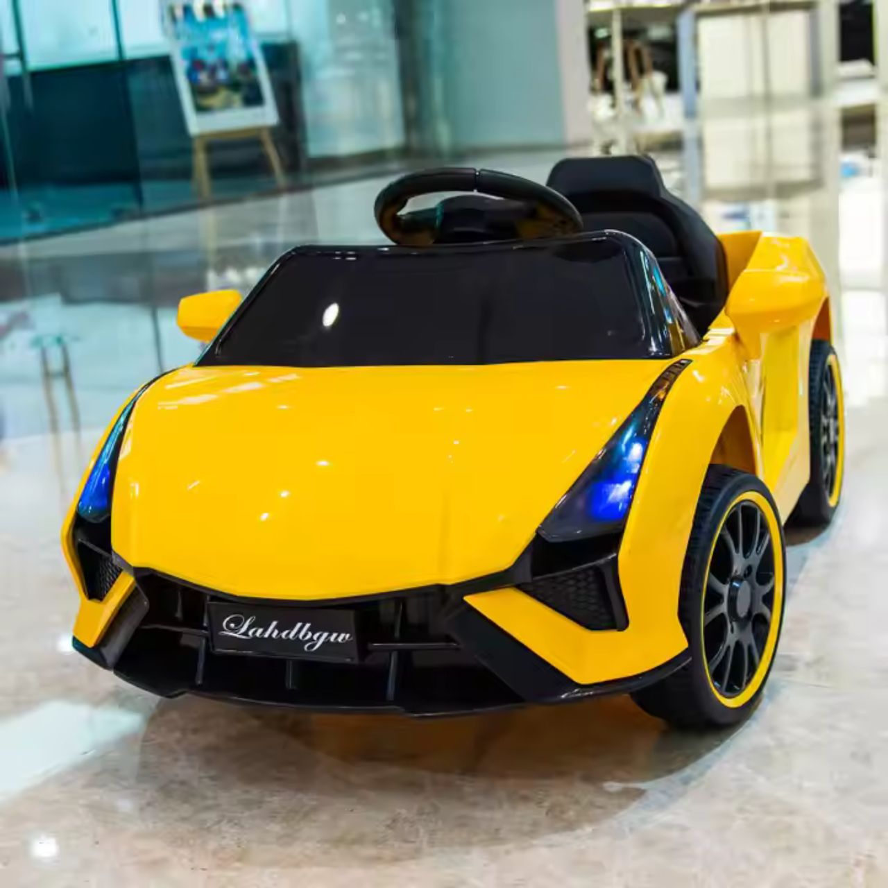 Foto 5 pulgar | Carro Eléctrico Tipo Lamborghini Bluelander Amarillo Con Control Remoto