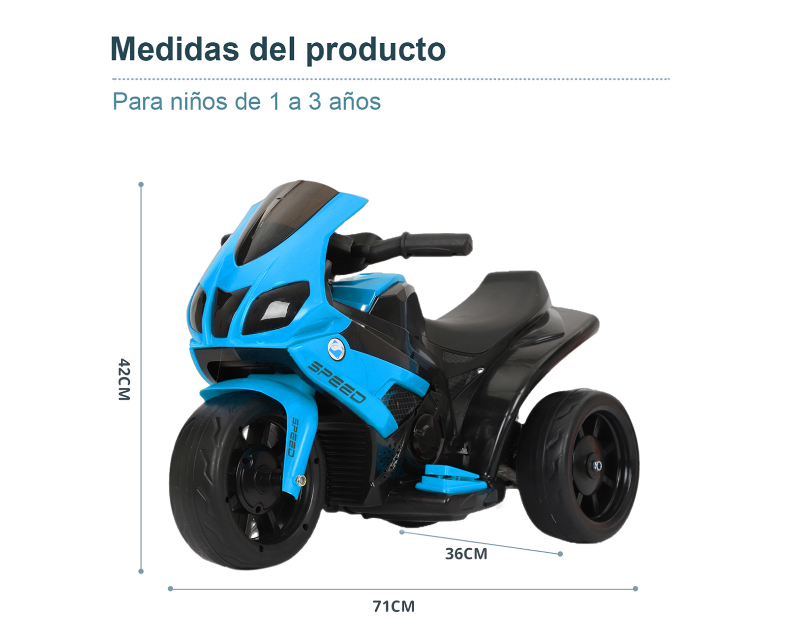 Foto 4 pulgar | Moto Montable Eléctrica Infantil Basitex Azul