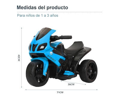 Foto 3 | Moto Montable Eléctrica Infantil Basitex Azul