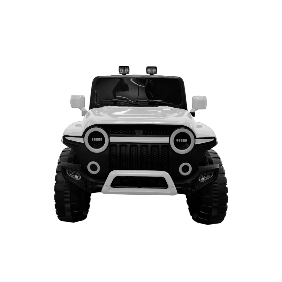 Carro Eléctrico Tipo Jeep Montable Bluelander Blanco Con  Luz Led Y Control Remoto