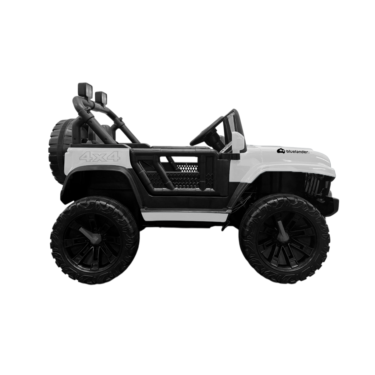 Foto 3 pulgar | Carro Eléctrico Tipo Jeep Montable Bluelander Blanco Con  Luz Led Y Control Remoto