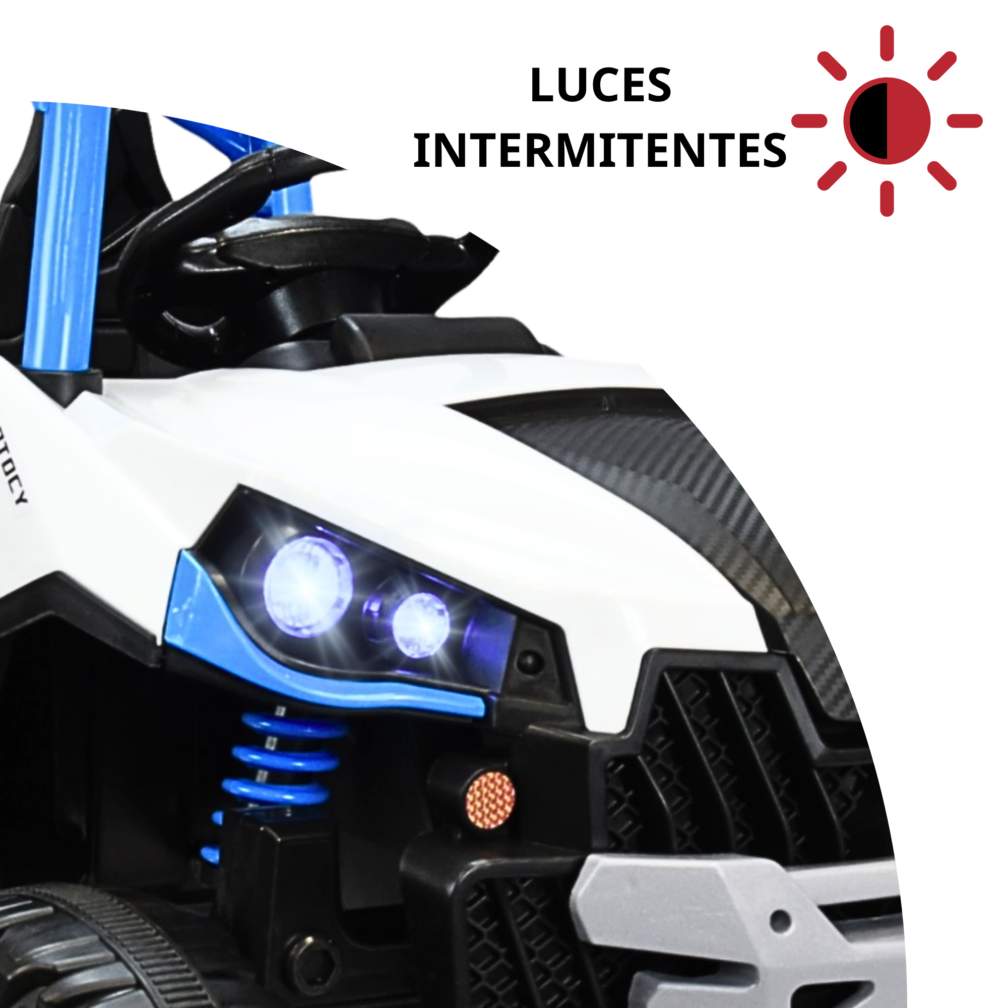Foto 3 pulgar | Montable Eléctrico Para Niños 4x4 Luz Sonido Bluetooth Control Remoto 12v - Azul