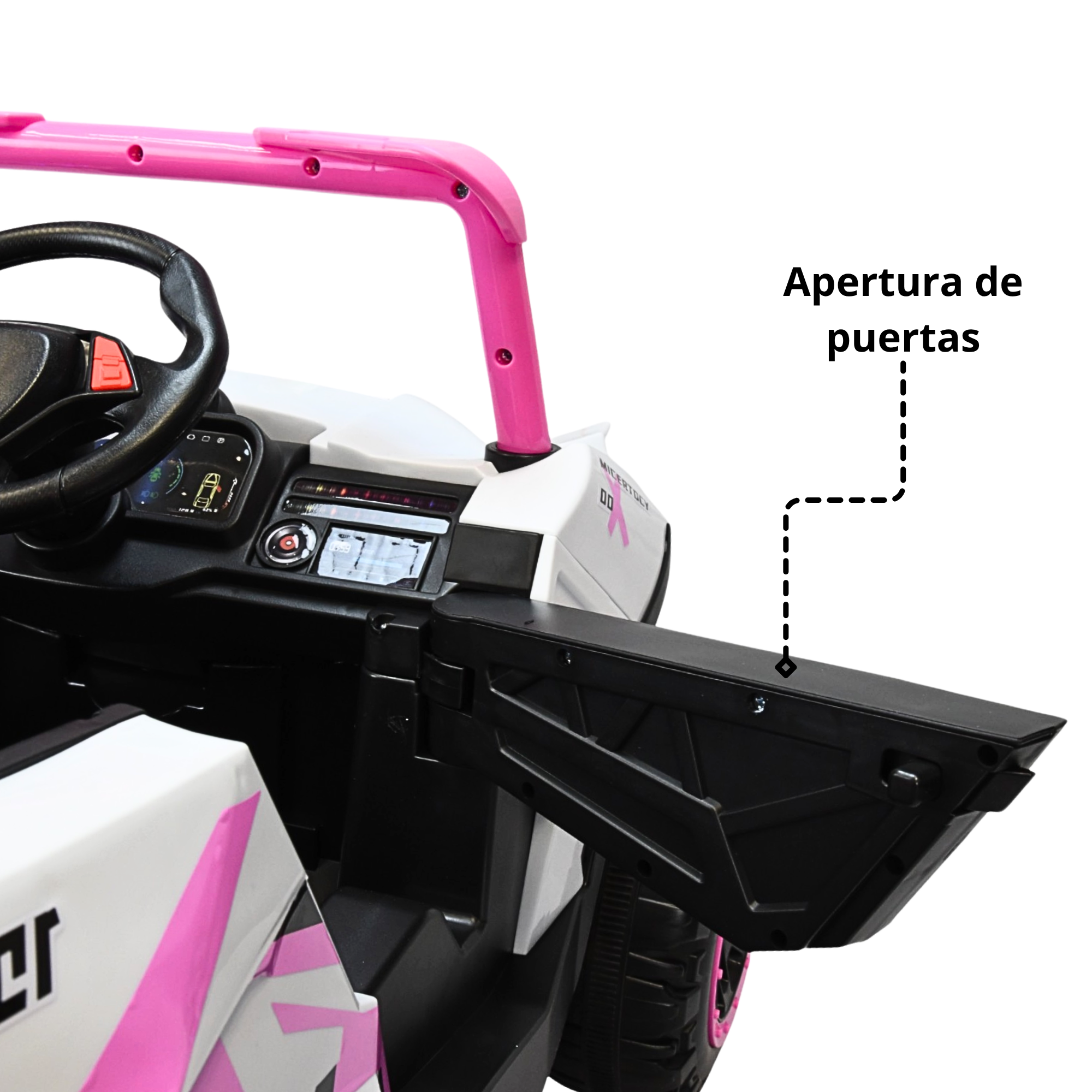 Foto 8 pulgar | Montable Eléctrico Para Niños 4x4 Luz Sonido Bluetooth Control Remoto 12v - Rosa
