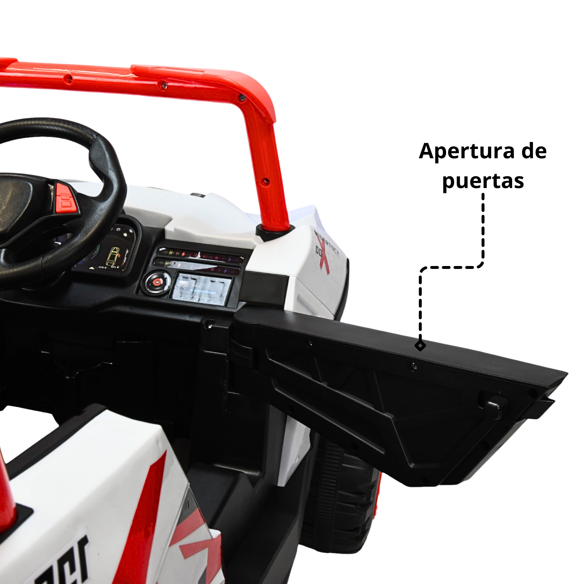 Foto 7 | Montable Eléctrico Para Niños 4x4 Luz Sonido Bluetooth Control Remoto 12v - Rojo