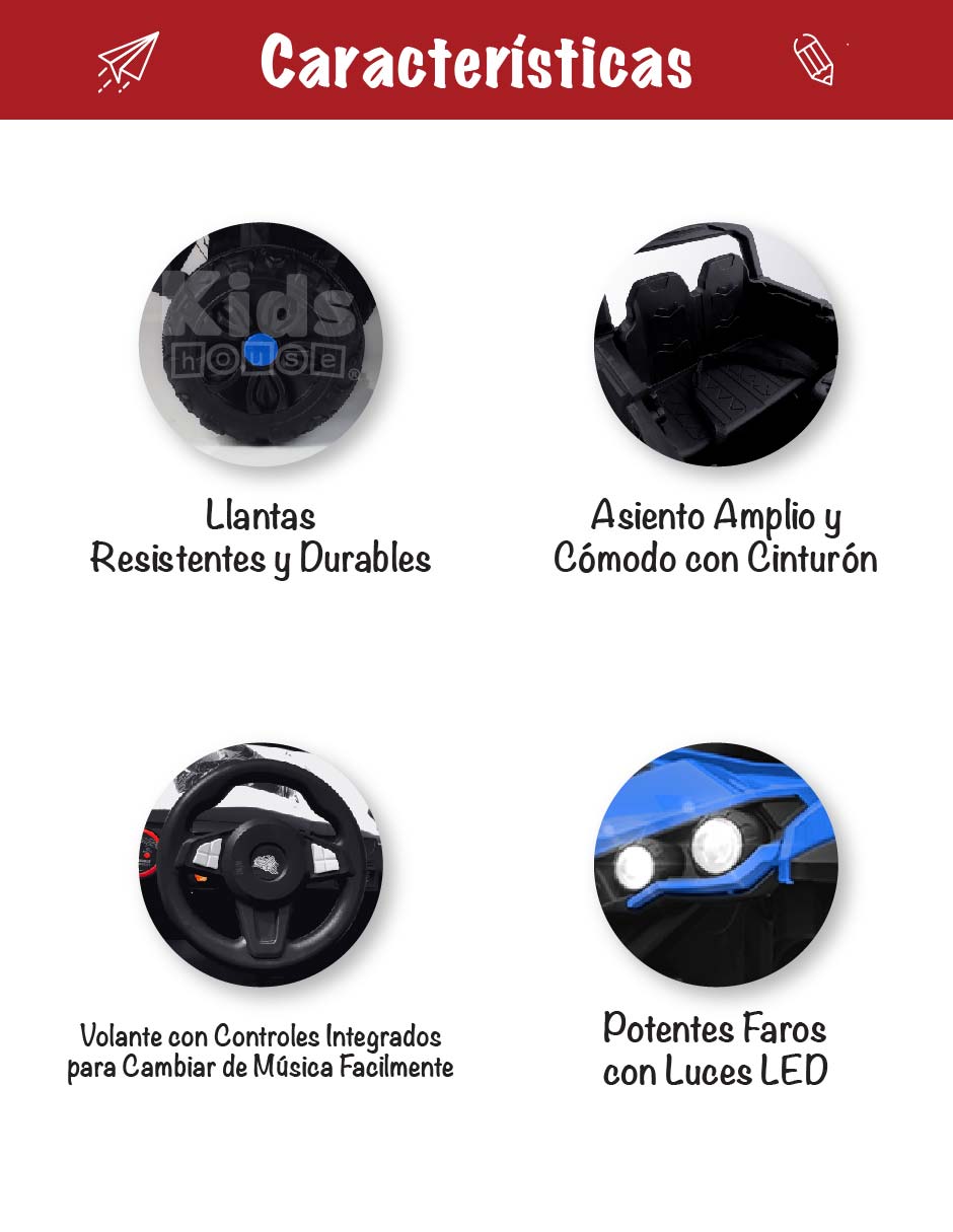 Foto 5 pulgar | Montable Eléctrico Kids House Azul