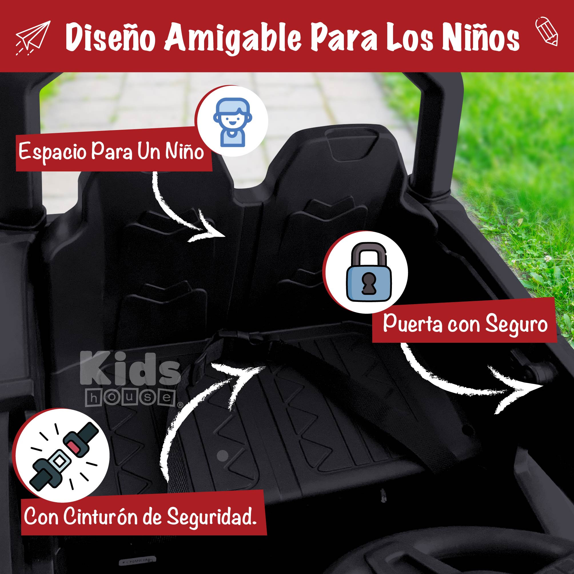Foto 6 pulgar | Montable Eléctrico Kids House Azul
