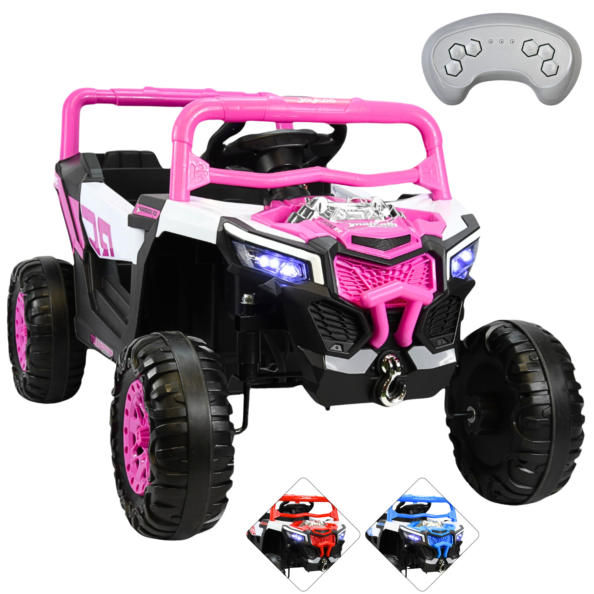 Foto 1 | Montable Electrico Para Niños Mini 4x4 Bluetooth Luz Sonido Batería 12v - Rosa