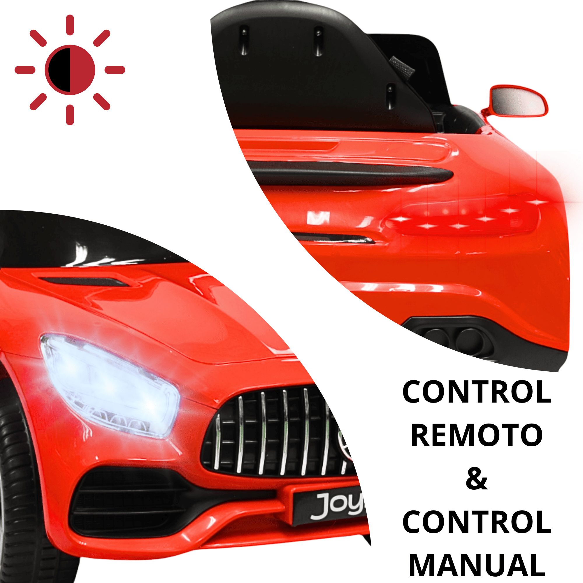 Foto 2 | Montable Electrico Para Niños Mini Gt Bluetooth Usb Y Auxiliar Luces Sonido Batería 12v - Rojo