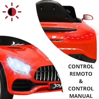 Foto 2 | Montable Electrico Para Niños Mini Gt Bluetooth Usb Y Auxiliar Luces Sonido Batería 12v - Rojo