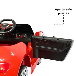 Foto 7 | Montable Electrico Para Niños Mini Gt Bluetooth Usb Y Auxiliar Luces Sonido Batería 12v - Rojo