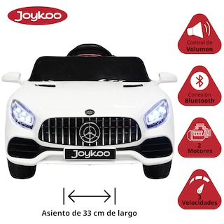 Foto 3 | Montable Electrico Para Niños Mini Gt Bluetooth Usb Y Auxiliar Luces Sonido Batería 12v - Blanco