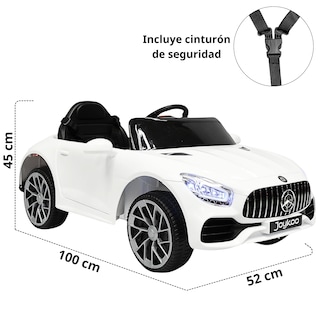 Foto 5 | Montable Electrico Para Niños Mini Gt Bluetooth Usb Y Auxiliar Luces Sonido Batería 12v - Blanco