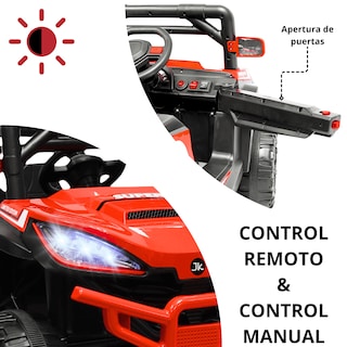 Foto 2 | Montable Electrico Para Niños Camioneta Racer Usb Auxiliar Luces Sonido Batería 12v - Rojo