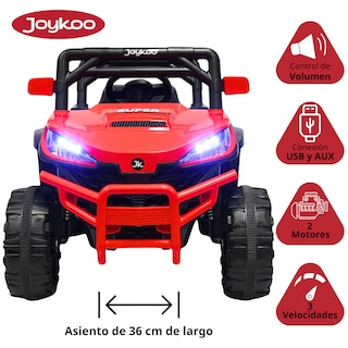 Foto 3 | Montable Electrico Para Niños Camioneta Racer Usb Auxiliar Luces Sonido Batería 12v - Rojo