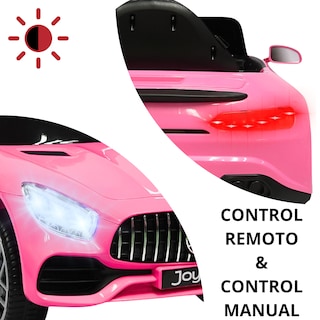 Foto 2 | Montable Electrico Para Niños Mini Gt Bluetooth Usb Y Auxiliar Luces Sonido Batería 12v - Rosa