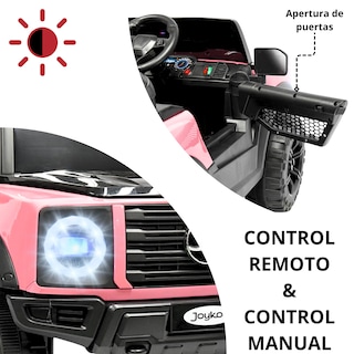 Foto 2 | Camioneta Montable Electrica Para Niños Función Mecedora Luz Sonido Bluetooth 12v - Rosa