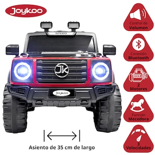Foto 3 | Camioneta Montable Electrica Para Niños Función Mecedora Luz Sonido Bluetooth 12v - Rojo