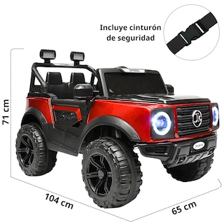 Foto 5 | Camioneta Montable Electrica Para Niños Función Mecedora Luz Sonido Bluetooth 12v - Rojo