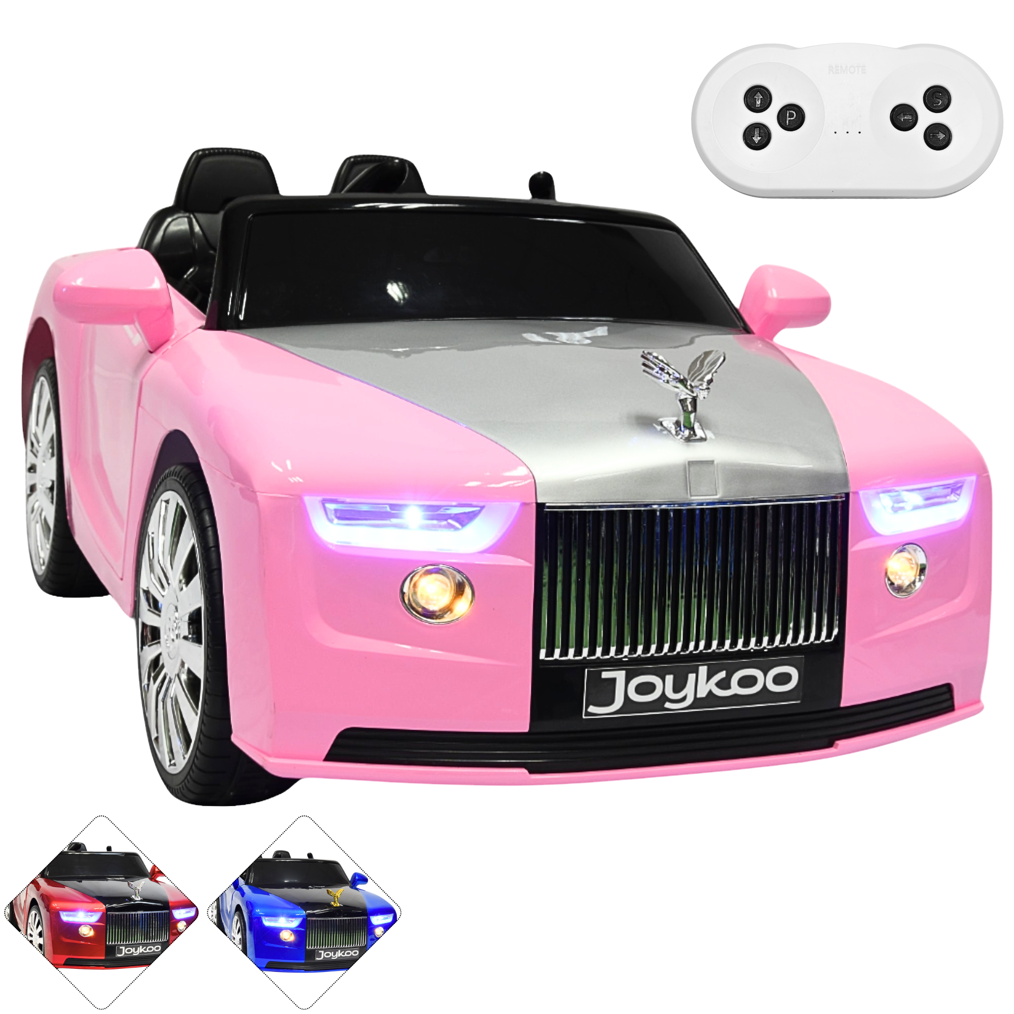 Foto 2 pulgar | Montable Electrico Clásico Para Niños Bluetooth Usb Y Auxiliar Luces Sonido 12v - Rosa