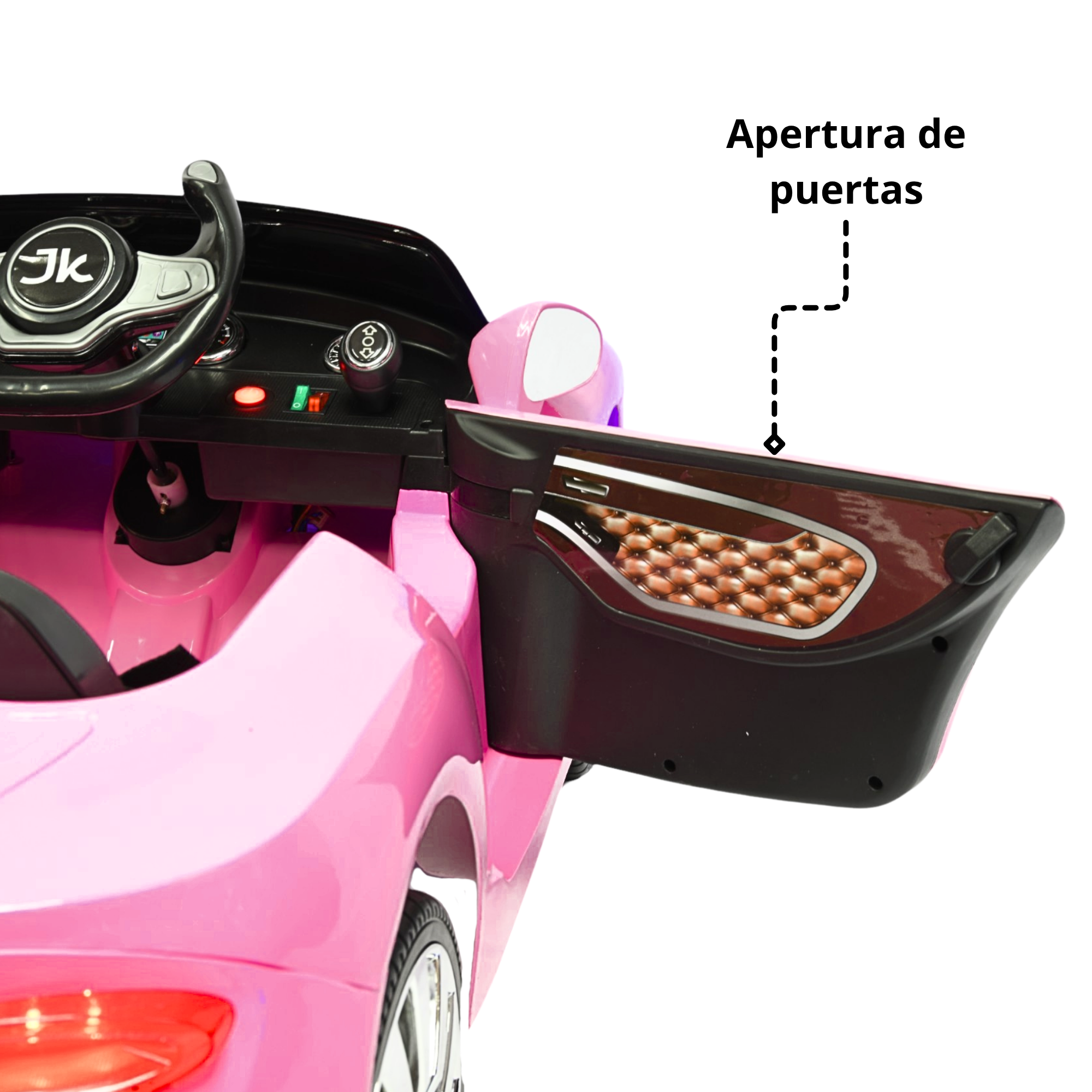 Foto 7 | Montable Electrico Clásico Para Niños Bluetooth Usb Y Auxiliar Luces Sonido 12v - Rosa