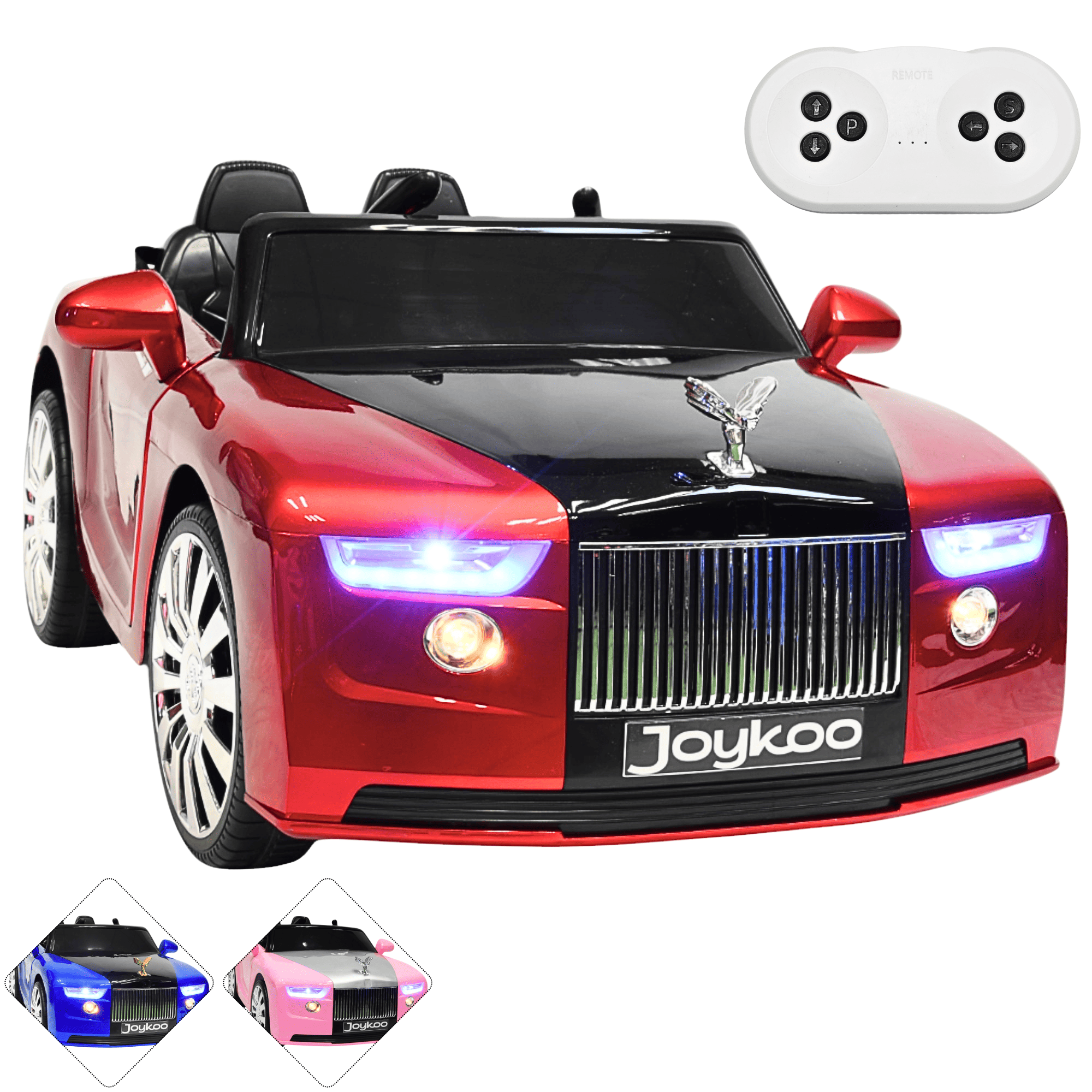Montable Electrico Clásico Para Niños Bluetooth Usb Y Auxiliar Luces Sonido 12v - Rojo