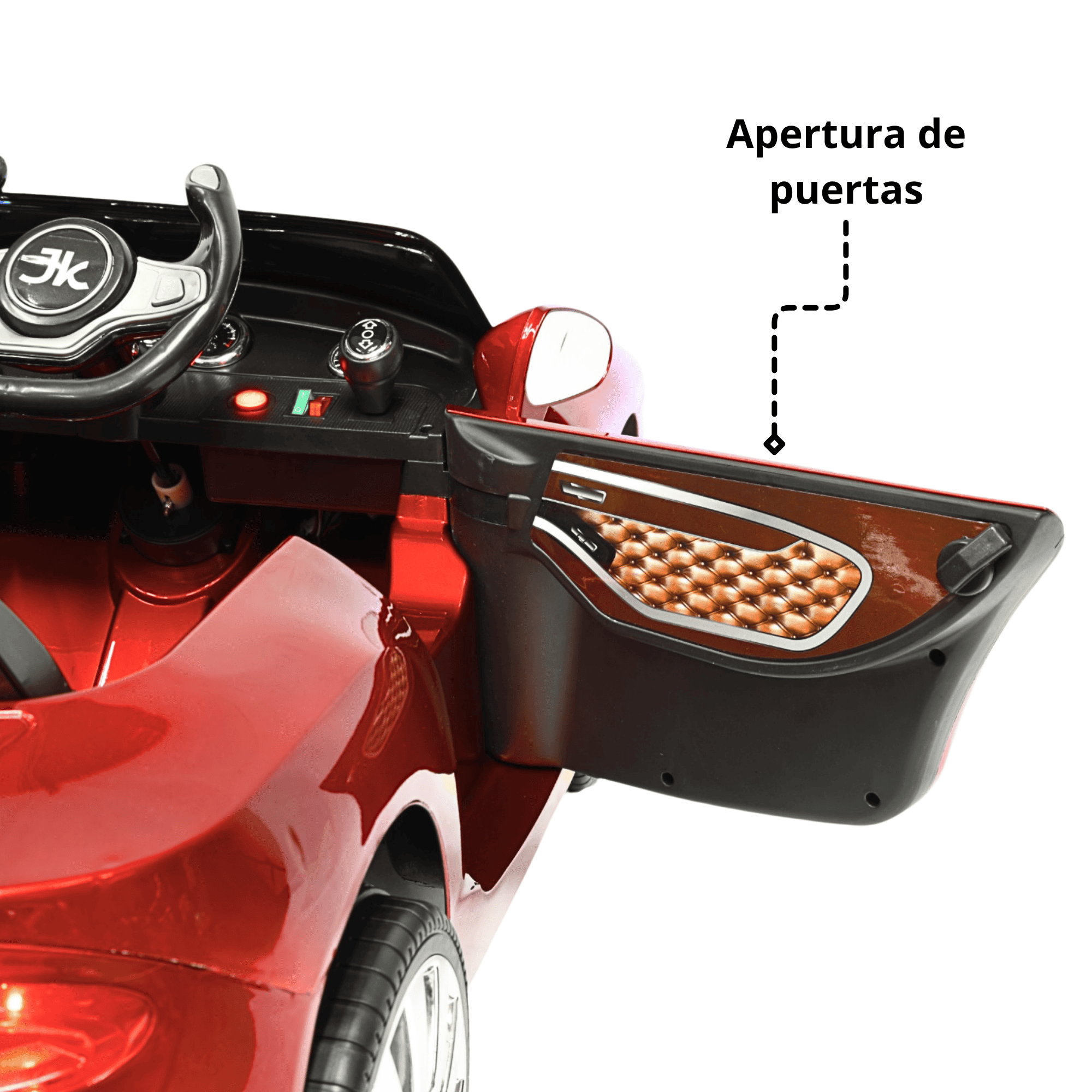 Foto 8 pulgar | Montable Electrico Clásico Para Niños Bluetooth Usb Y Auxiliar Luces Sonido 12v - Rojo