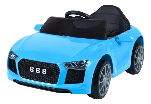 Montable Eléctrico Carro Aeiou B008 Tactopiel Y Llantas Eva Azul