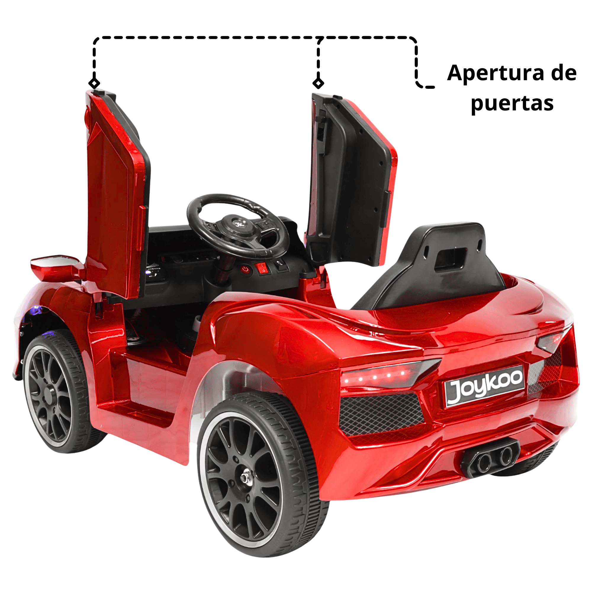 Foto 8 pulgar | Montable Electrico Para Niños Carro Deportivo Bluetooth Luz Led Sonido Control Remoto 12v - Rojo