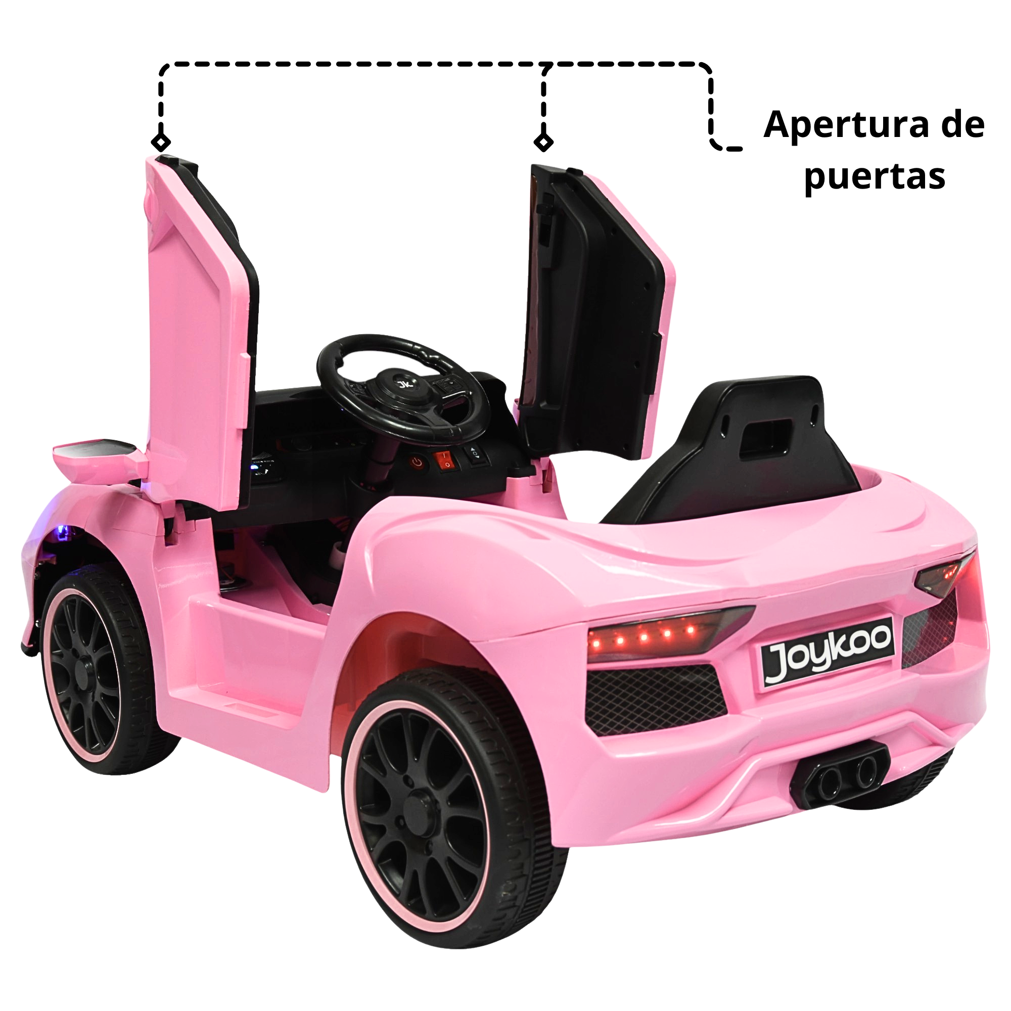 Foto 8 pulgar | Montable Electrico Para Niños Carro Deportivo Bluetooth Luz Led Sonido Control Remoto 12v - Rosa