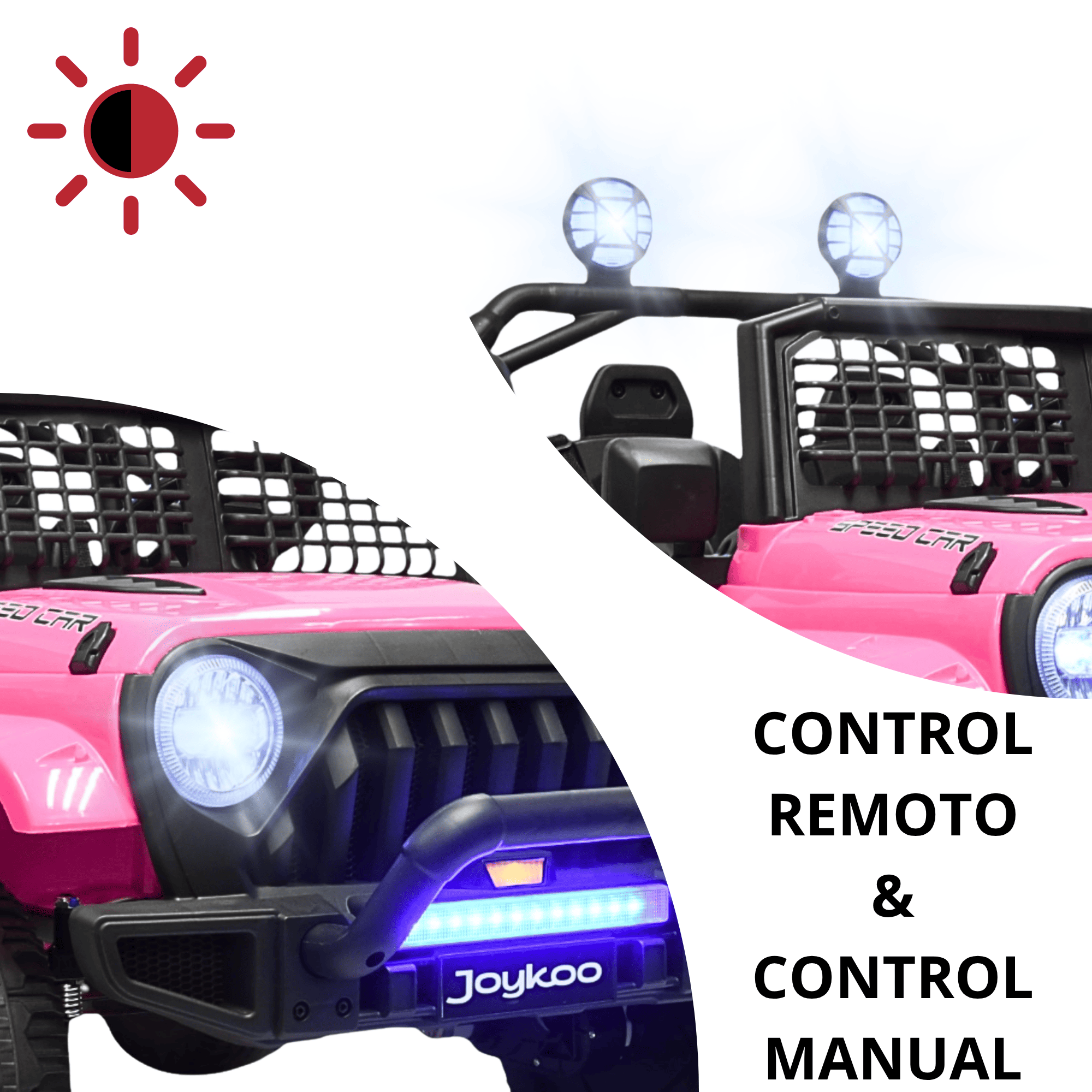 Foto 3 pulgar | Camioneta Montable Electrica Para Niños Con Luz Led Y Sonido Conexión Bluetooth 12v - Rosa