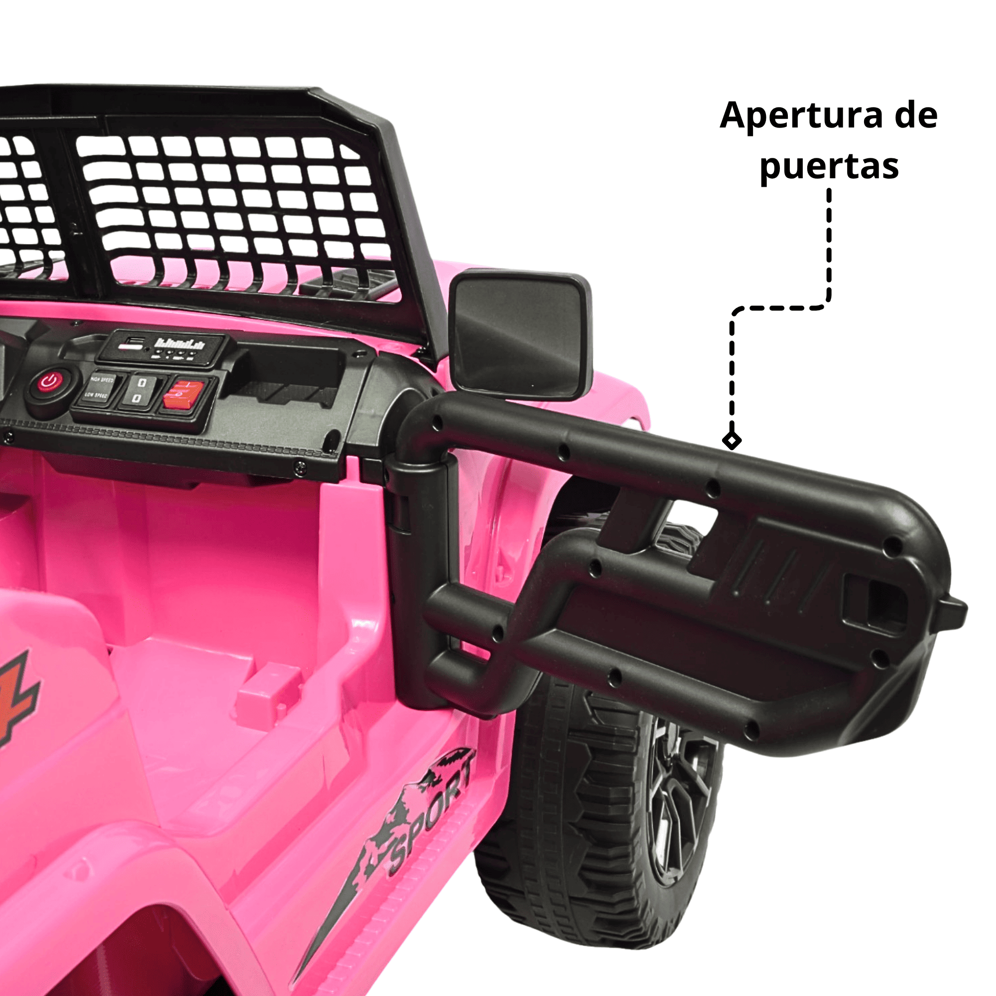 Foto 8 pulgar | Camioneta Montable Electrica Para Niños Con Luz Led Y Sonido Conexión Bluetooth 12v - Rosa
