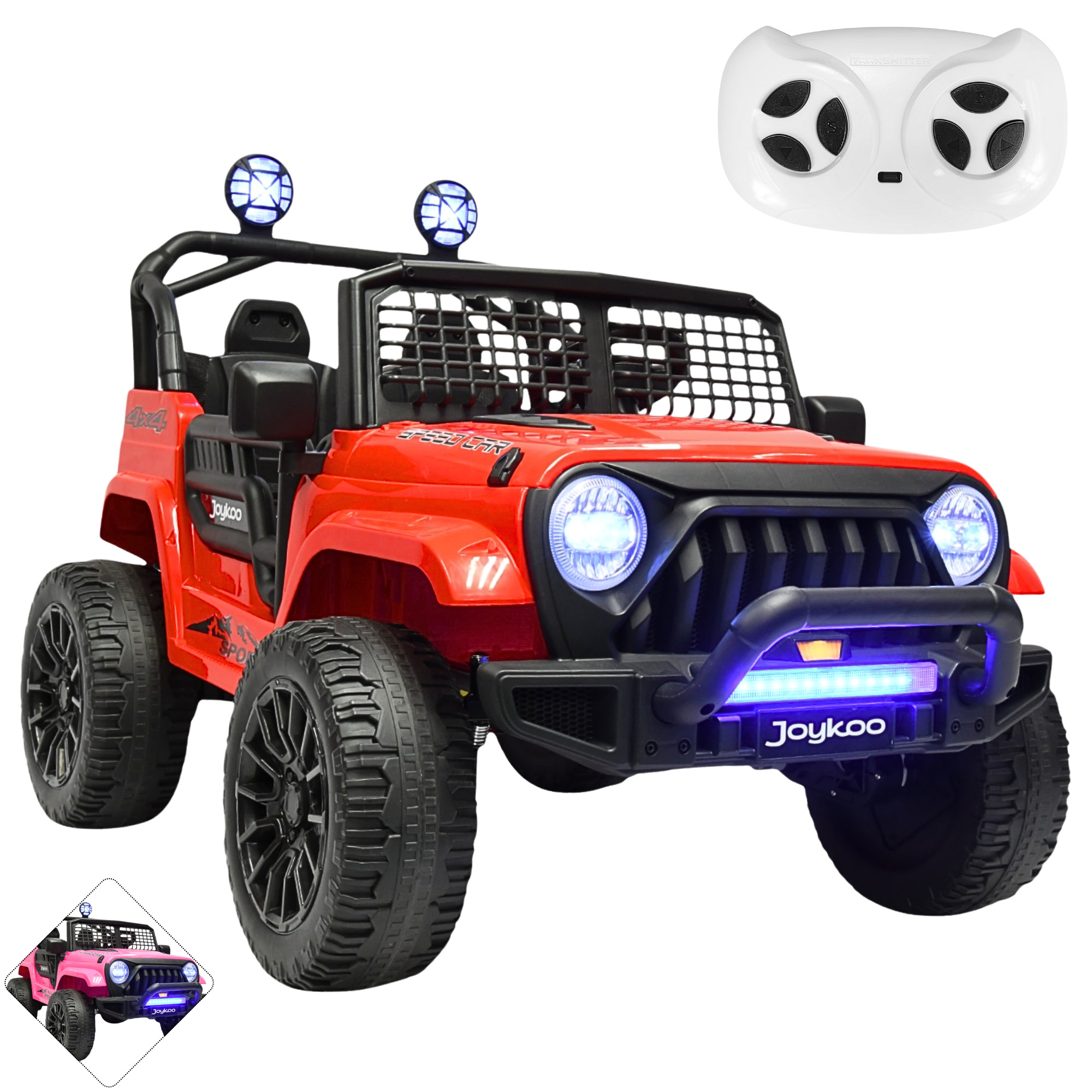 Foto 1 | Camioneta Montable Electrica Para Niños Con Luz Led Y Sonido Conexión Bluetooth 12v - Rojo