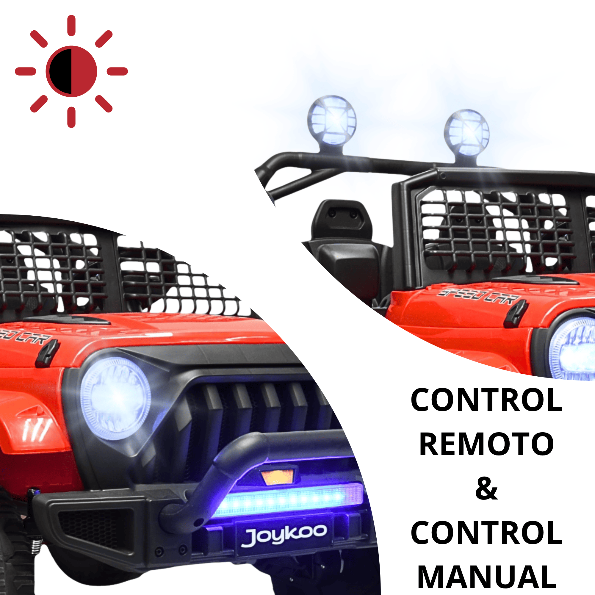 Foto 2 | Camioneta Montable Electrica Para Niños Con Luz Led Y Sonido Conexión Bluetooth 12v - Rojo