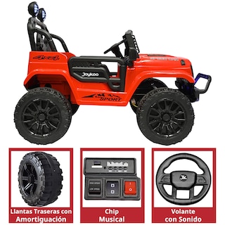 Foto 4 | Camioneta Montable Electrica Para Niños Con Luz Led Y Sonido Conexión Bluetooth 12v - Rojo