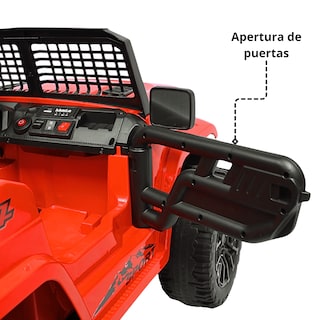 Foto 7 | Camioneta Montable Electrica Para Niños Con Luz Led Y Sonido Conexión Bluetooth 12v - Rojo