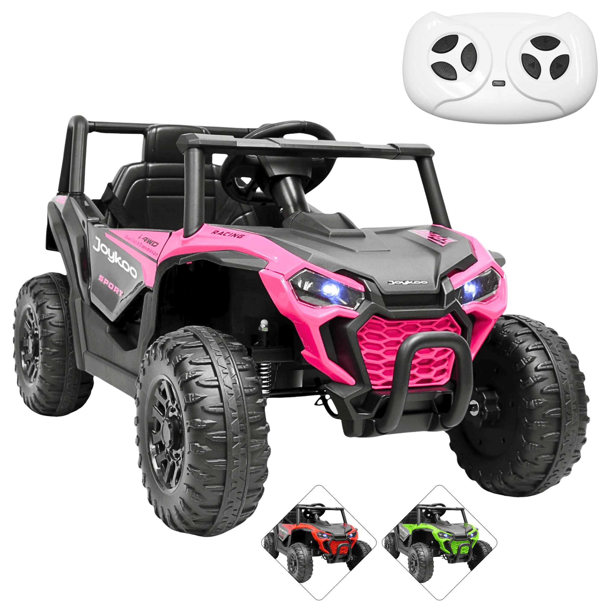 Montable Electrico Para Niños Uvt-001 Luz Y Sonido Control Remoto Conexión Usb Y Bluetooth 12v - Rosa