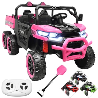 Foto 1 | Montable Eléctrico Para Niños Tractor 6x6 Caja De Vuelco Atomática Luz Y Sonido Bluetooth 12v - Rosa