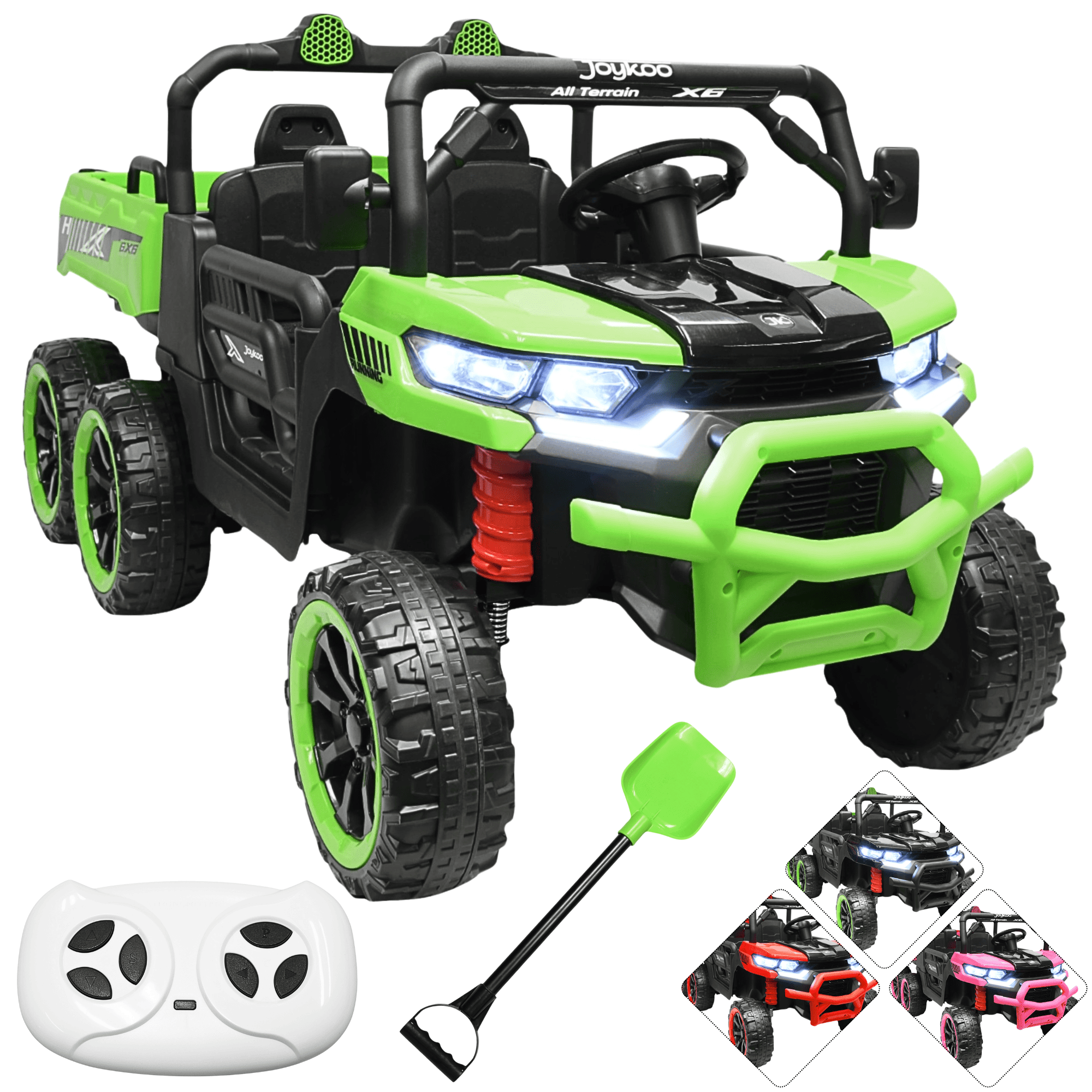 Foto 2 pulgar | Montable Eléctrico Para Niños Tractor 6x6 Caja De Vuelco Atomática Luz Y Sonido Bluetooth 12v - Verde