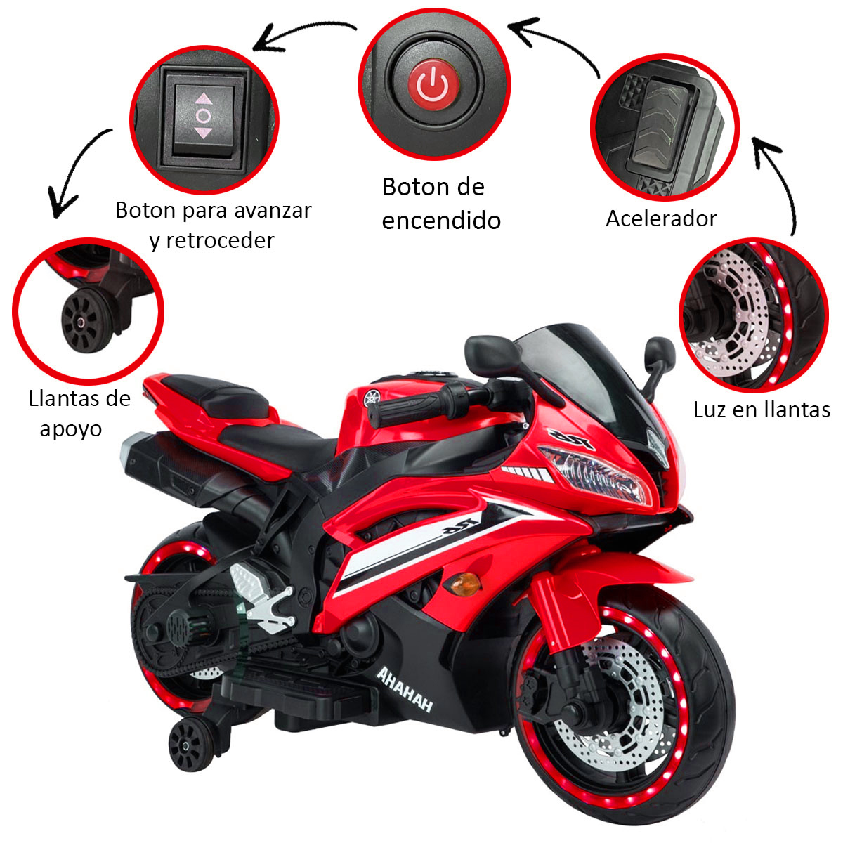 Foto 4 | Montable Electrico  Moto Baybee Rojo