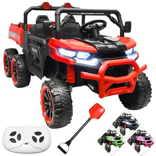 Foto 1 | Montable Eléctrico Para Niños Tractor 6x6 Caja De Vuelco Atomática Luz Y Sonido Bluetooth 12v - Rojo