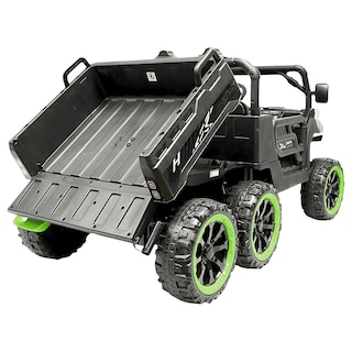 Foto 7 | Montable Eléctrico Para Niños Tractor 6x6 Caja De Vuelco Atomática Luz Y Sonido Bluetooth 12v - Negro