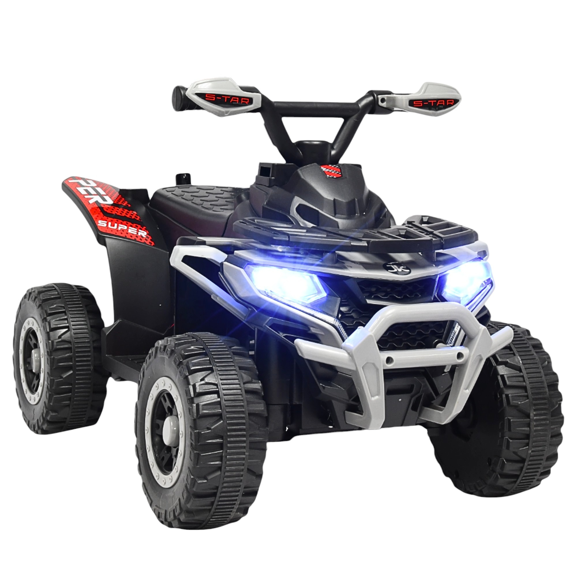 Foto 8 pulgar | Montable Electrico Para Niños Híbrido 4x4 Con Bastón Dirigible Y Pedal Acelerador Barras De Seguridad Luces Bat