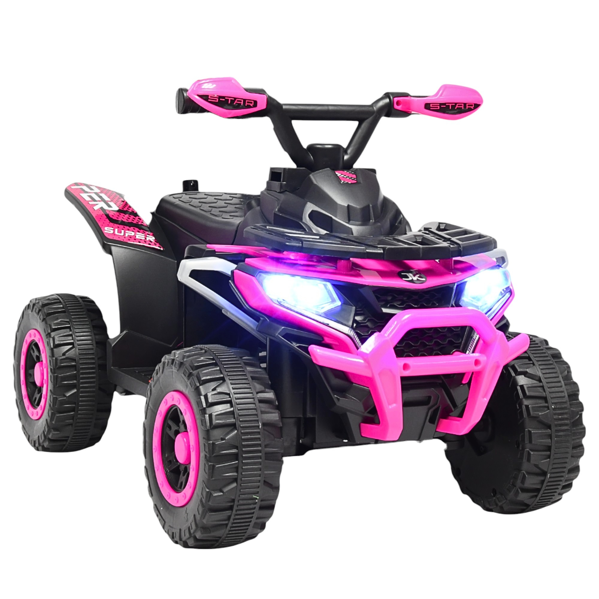 Foto 7 | Montable Electrico Para Niños Híbrido 4x4 Con Bastón Dirigible Y Pedal Acelerador Barras De Seguridad Luces Bat