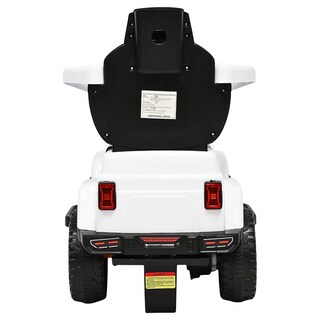 Foto 7 | Montable Electrico Para Niños Híbrido Con Bastón Y Pedal Acelerador Barras De Seguridad Luces Batería 6v - Blanco