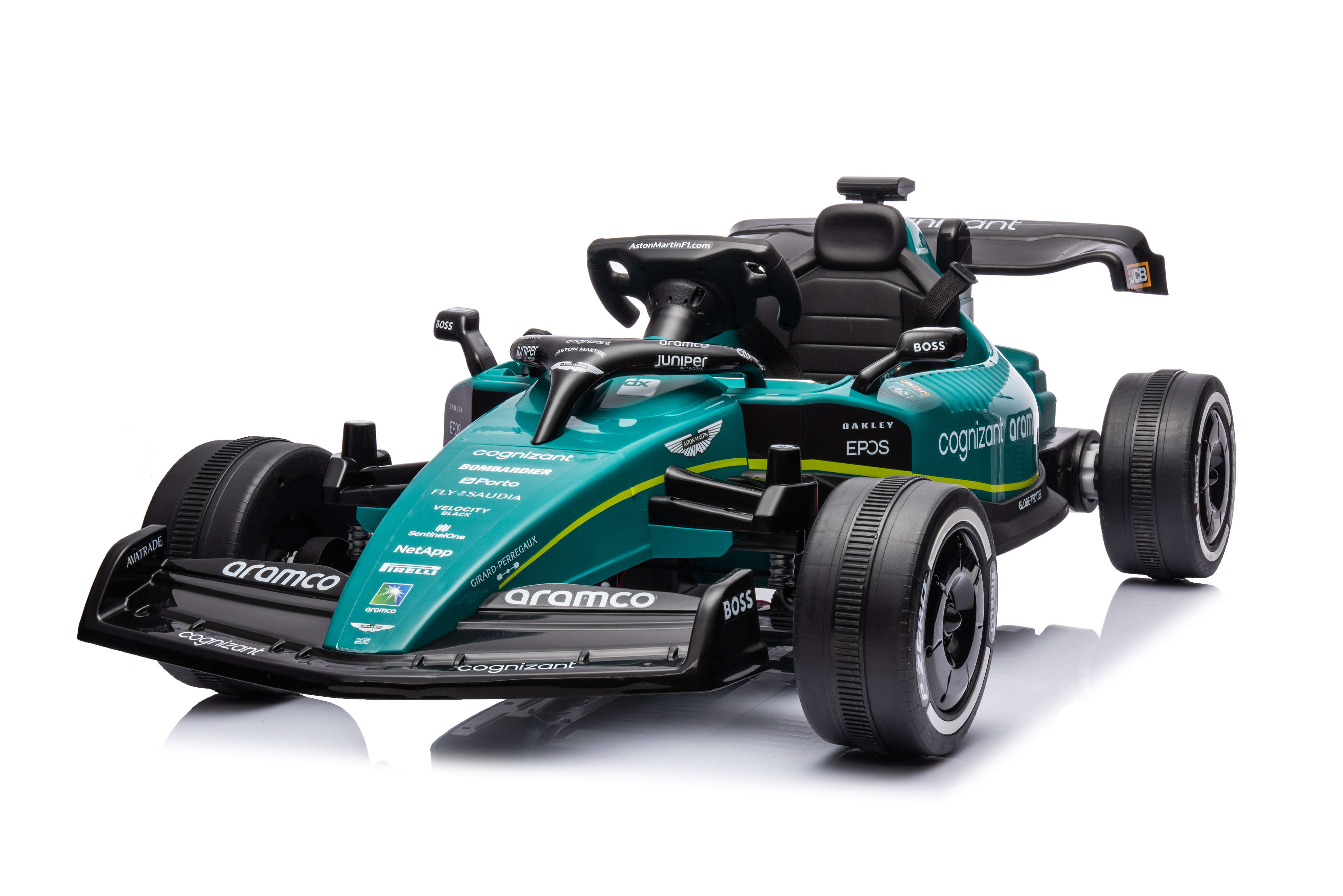 Pingüe  Montable Go-kart Eléctrico Niños Aston Martin Formula 1 Team Amr23 - Licencia Oficial | Control Remoto 2.